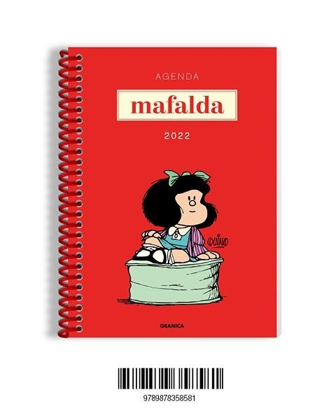 AGENDA 2022 MAFALDA ANILLADA MÓDULOS ROJA | 9789878358581 | QUINO | Llibreria La Gralla | Llibreria online de Granollers