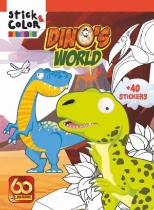 STICK & COLOR DINO'S WORLD | 9788427872417 | A.A.V.V. | Llibreria La Gralla | Llibreria online de Granollers