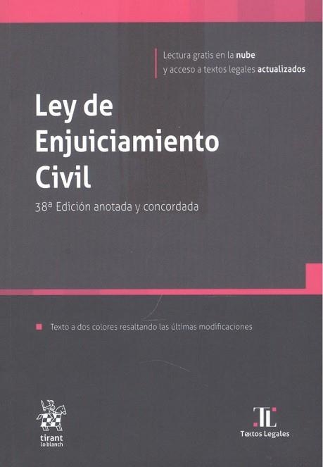 LEY DE ENJUICIAMIENTO CIVIL 38ª EDICIÓN ANOTADA Y CONCORDADA | 9788411139212 | MONTERO AROCA,JUAN / CALDERÓN CUADRADO,M.ª PÍA | Llibreria La Gralla | Llibreria online de Granollers