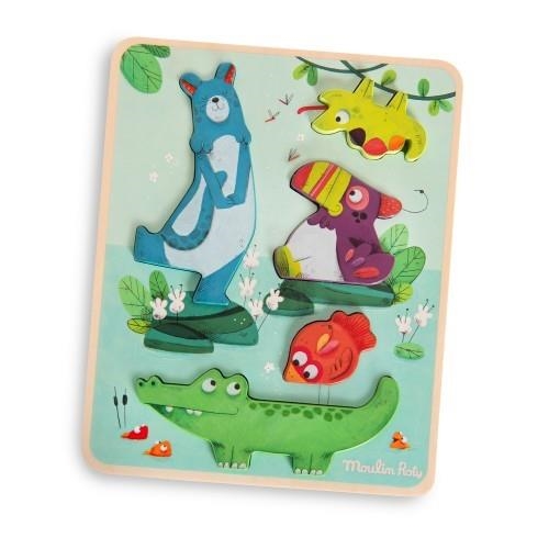 PUZZLE SENSORIAL MOULIN ROTY JUNGLA | 3575676683910 | 668391 | Llibreria La Gralla | Llibreria online de Granollers