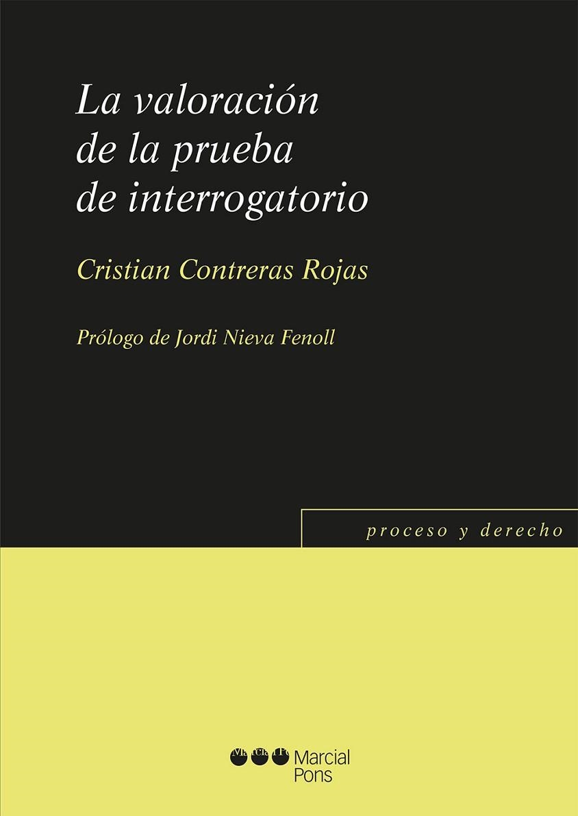 VALORACIÓN DE LA PRUEBA DE INTERROGATORIO, LA | 9788416402625 | CONTRERAS ROJAS, CRISTIAN | Llibreria La Gralla | Llibreria online de Granollers