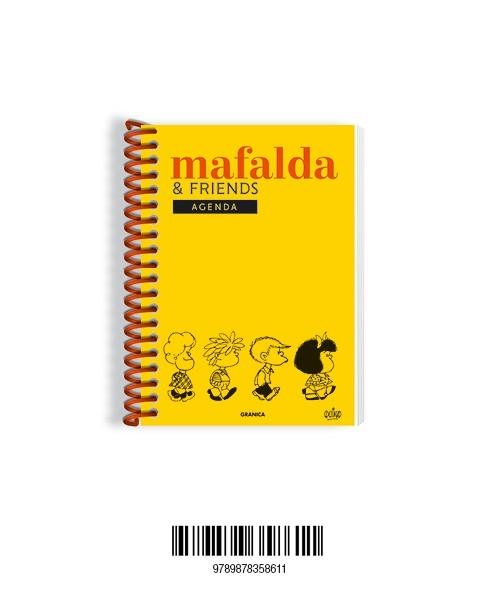 MAFALDA AGENDA PERPETUA ANILLADA FRIENDS AMARILLA | 9789878358611 | QUINO | Llibreria La Gralla | Llibreria online de Granollers