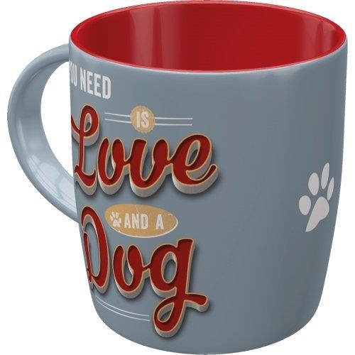 TASSA CERAMICA ALL YOU NEED IS LOVE AND A DOG | 4036113430409 | NOSTALGIC ART | Llibreria La Gralla | Llibreria online de Granollers