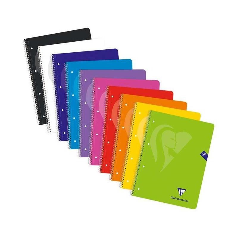 LLIBRETA CLAIREFONTAINE A4 5 COLORS 120 FULLS 5X5 PLASTIC | 3037925987533 | 598753C | Llibreria La Gralla | Llibreria online de Granollers