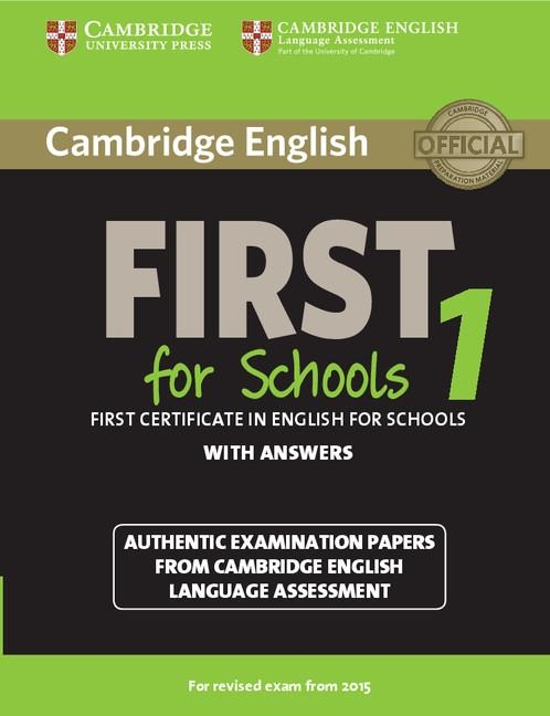 CAMBRIDGE ENGLISH FIRST 1 FOR SCHOOLS FOR REVISED EXAM FROM 2015 STUDENT'S BOOK | 9781107647039 | CAMBRIDGE | Llibreria La Gralla | Llibreria online de Granollers