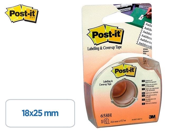 CINTA POST-IT 25MM LLIS BLANC | 3M658 | Llibreria La Gralla | Llibreria online de Granollers