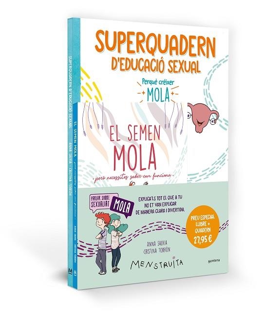 PACK APRÈN AMB MENSTRUITA (EL SEMEN MOLA + SUPERQUADERN D'EDUCACIÓ SEXUAL) | 9788419975072 | SALVIA, ANNA | Llibreria La Gralla | Llibreria online de Granollers