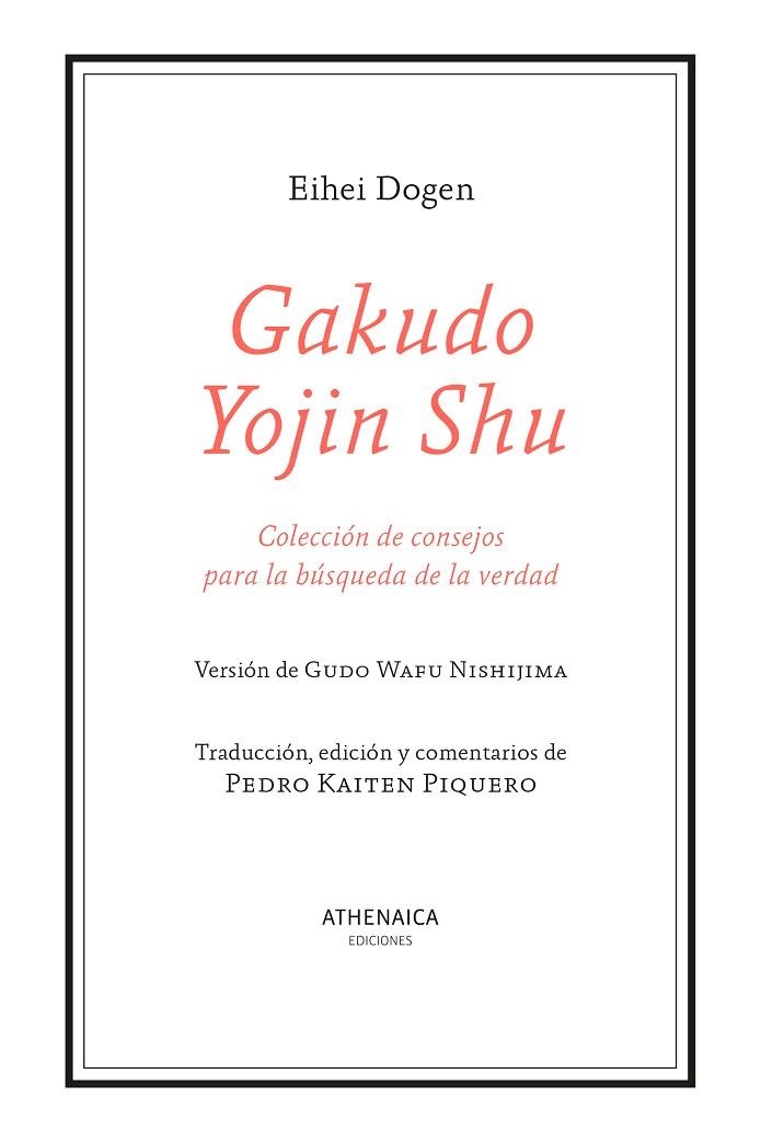 GAKUDO YOJIN SHU | 9788419874283 | DOGEN, EIHEI | Llibreria La Gralla | Llibreria online de Granollers