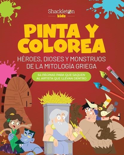 PINTA Y COLOREA HÉROES, DIOSES Y MONSTRUOS DE LA MITOLOGÍA GRIEGA | 9788413614205 | WUJI HOUSE | Llibreria La Gralla | Llibreria online de Granollers