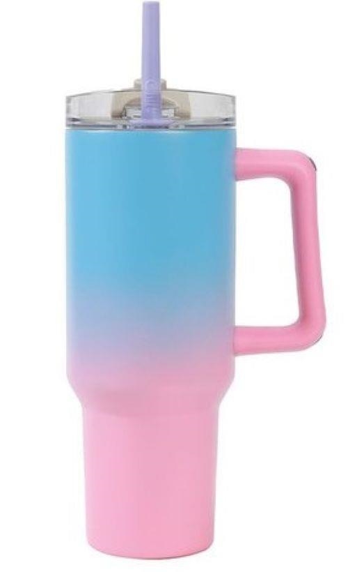 AMPOLLA TERMICA VIATGE IDRINK TUMBLER 1200ML ROSA/BLAVA | 8059037078362 | ITOID0253 | Llibreria La Gralla | Librería online de Granollers