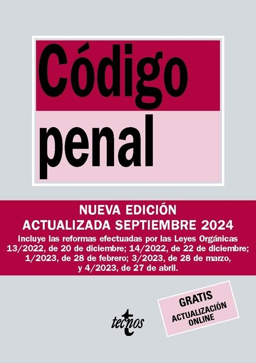 CÓDIGO PENAL 2024 | 9788430990962 | EDITORIAL TECNOS | Llibreria La Gralla | Llibreria online de Granollers