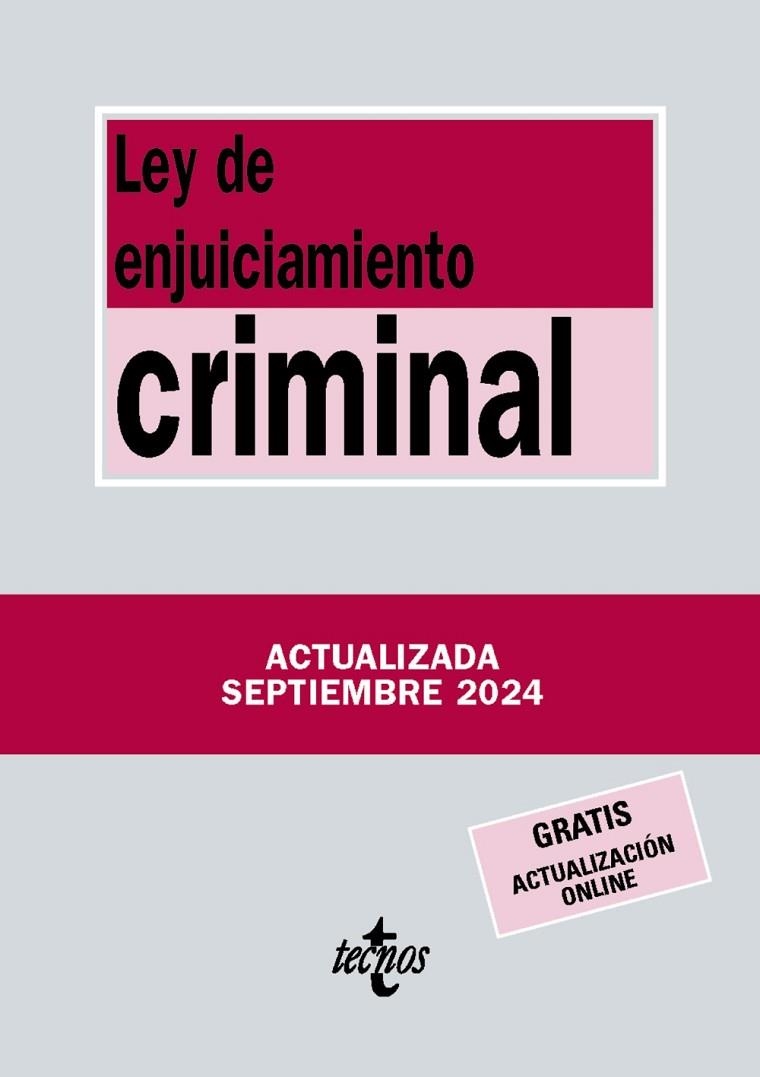 LEY DE ENJUICIAMIENTO CRIMINAL | 9788430991099 | EDITORIAL TECNOS | Llibreria La Gralla | Llibreria online de Granollers