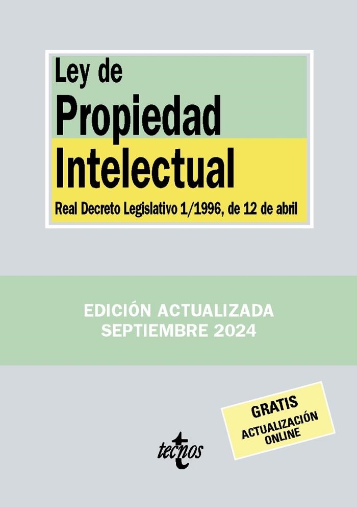 LEY DE PROPIEDAD INTELECTUAL (ED. 2024) | 9788430991051 | EDITORIAL TECNOS | Llibreria La Gralla | Llibreria online de Granollers