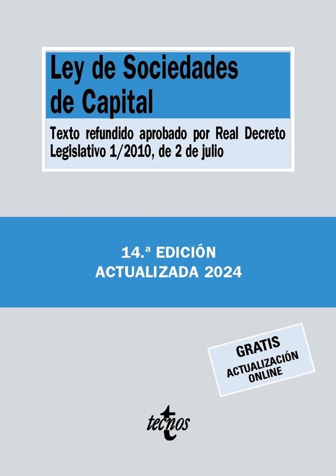 LEY DE SOCIEDADES DE CAPITAL 2024 | 9788430988518 | EDITORIAL TECNOS | Llibreria La Gralla | Llibreria online de Granollers