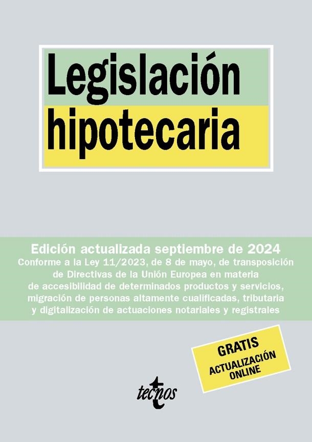 LEGISLACION HIPOTECARIA 2024 | 9788430990900 | EDITORIAL TECNOS | Llibreria La Gralla | Llibreria online de Granollers