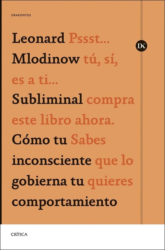 SUBLIMINAL | 9788491996880 | MLODINOW, LEONARD | Llibreria La Gralla | Llibreria online de Granollers