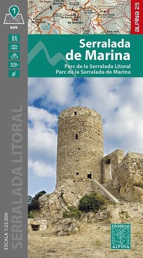 SERRALADA DE MARINA. MAPA ALPINA | 9788470111389 | VV.AA. | Llibreria La Gralla | Llibreria online de Granollers