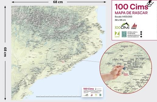 100 CIMS - MAPA DE RASCAR | 9788470111419 | ALPINA/MAPZINE | Llibreria La Gralla | Llibreria online de Granollers