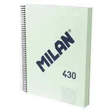 LLIBRETA MILAN 430 QUADRICULA A4 120 F VERDA 80 GR. | 8411574108818 | 57143E80GR | Llibreria La Gralla | Librería online de Granollers