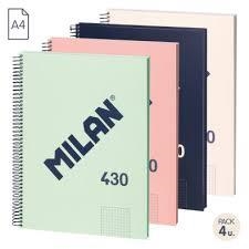 LLIBRETA MILAN 430 A5 ROSA RATLLADA 80 FULLS | 8411574108962 | 57152E80SNCP | Llibreria La Gralla | Librería online de Granollers