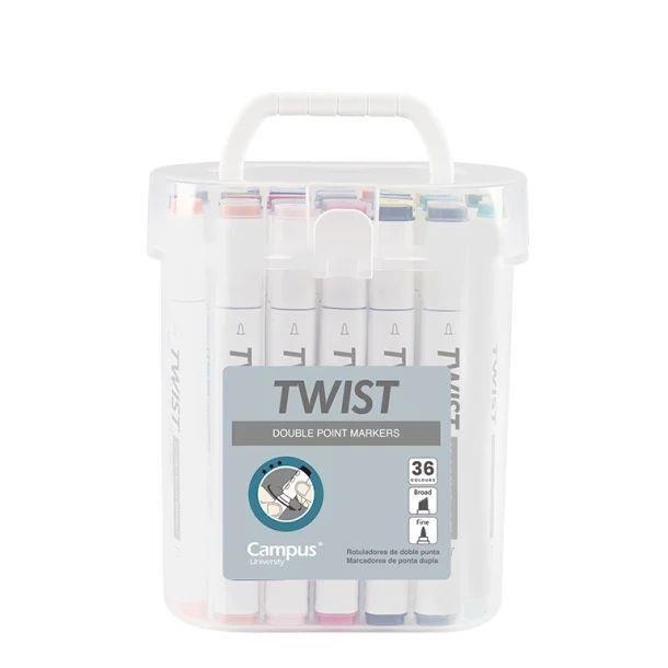 ESTOIG RETOLADORS CAMPUS TWIST DUO TINTA PERMANENT 36 UN | 8426307336109 | M14992 | Llibreria La Gralla | Llibreria online de Granollers