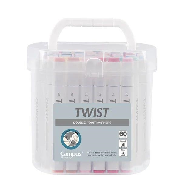 ESTOIG RETOLADORS CAMPUS DUO TWIST TINTA PERMANENT 60 UN | 8426307336147 | M14994 | Llibreria La Gralla | Llibreria online de Granollers