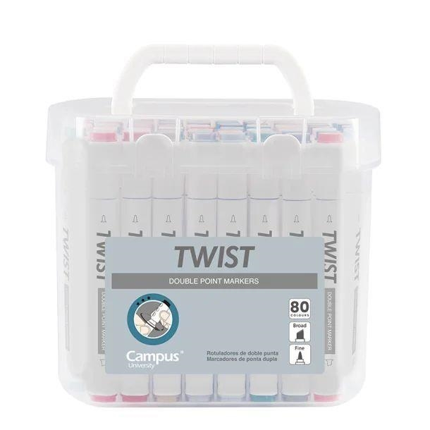 ESTOIG RETOLADORS CAMPUS DUO TWIST TINTA PERMANENT 80 UN | 8426307336161 | M14995 | Llibreria La Gralla | Llibreria online de Granollers