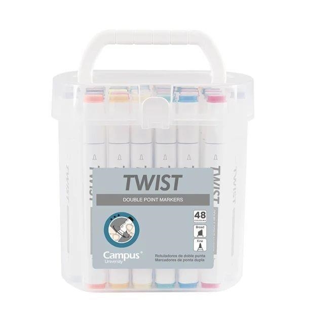 ESTOIG RETOLADORS CAMPUS DUO TWIST TINTA PERMANENT 48 UN | 8426307336123 | M14993 | Llibreria La Gralla | Librería online de Granollers