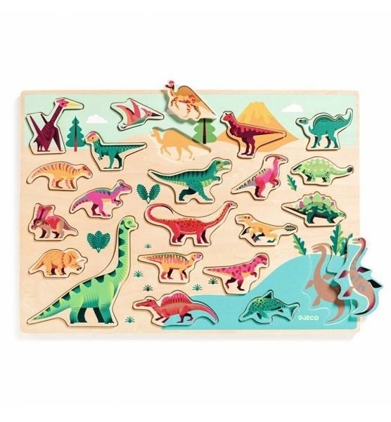 PUZZLE ENCAIXABLE DINO | 3070900018327 | DJECO | Llibreria La Gralla | Llibreria online de Granollers