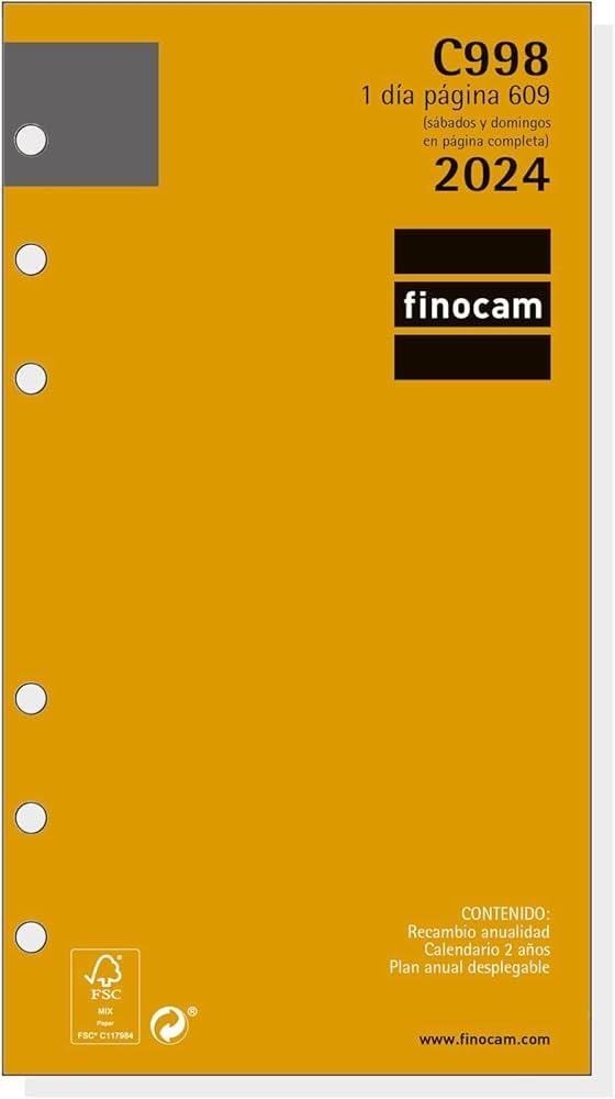 RECANVI AGENDA FINOCAM CLASSIC C999 DP CASTELLA | 8422952376583 | C998 | Llibreria La Gralla | Llibreria online de Granollers