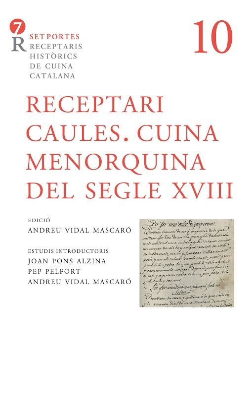 RECEPTARI CAULES. CUINA MENORQUINA DEL SEGLE XVIII | 9788416726271 | VVAA | Llibreria La Gralla | Librería online de Granollers