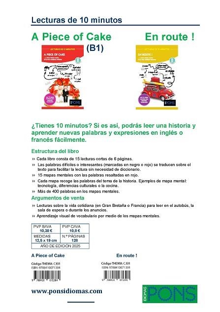 A PIECE OF CAKE LECTURAS DE 10 MINUTOS. | 9788410071384 | IDIOMAS, PONS | Llibreria La Gralla | Llibreria online de Granollers