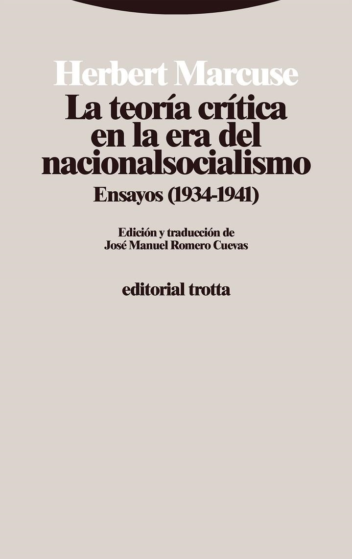 TEORÍA CRÍTICA EN LA ERA DEL NACIONALSOCIALISMO, LA | 9788413642994 | MARCUSE, HERBERT | Llibreria La Gralla | Llibreria online de Granollers