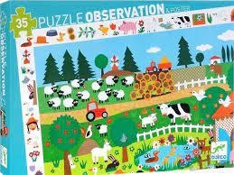 PUZZLE OBSERVATION LA GRANJA (35 PECES) DJECO | 3070900075917 | DJEDJ07591 | Llibreria La Gralla | Llibreria online de Granollers